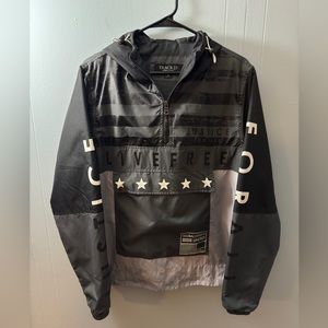Track23 Windbreaker, Size Small. “Live Free”.